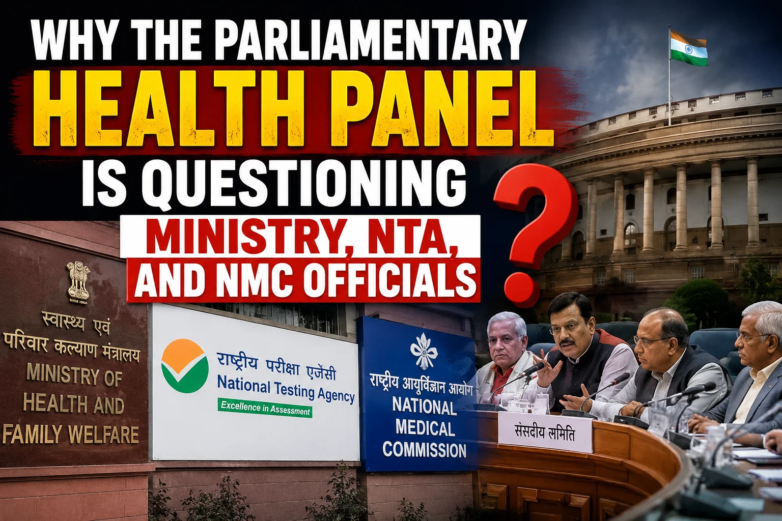 Why the Parliamentary Health Panel Is Questioning Ministry, NTA, and NMC Officials